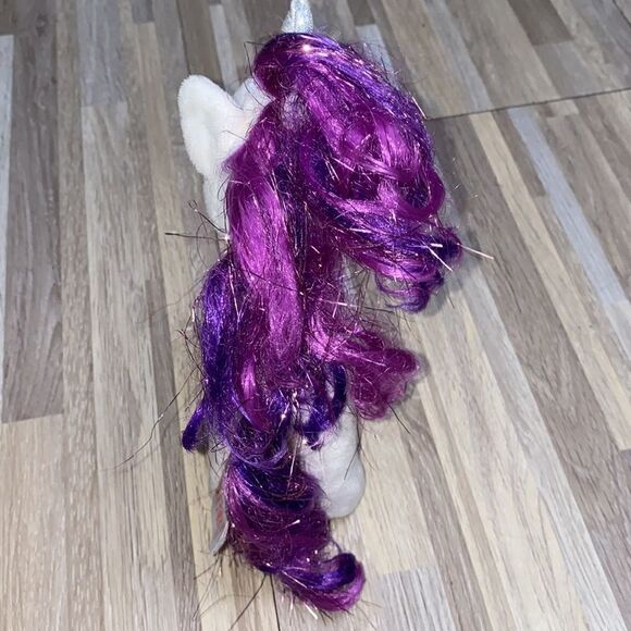 TY My Little Pony Sparkle Rarity 7"plush Unicorn White Purple Plush used plush - Picture 4 of 9